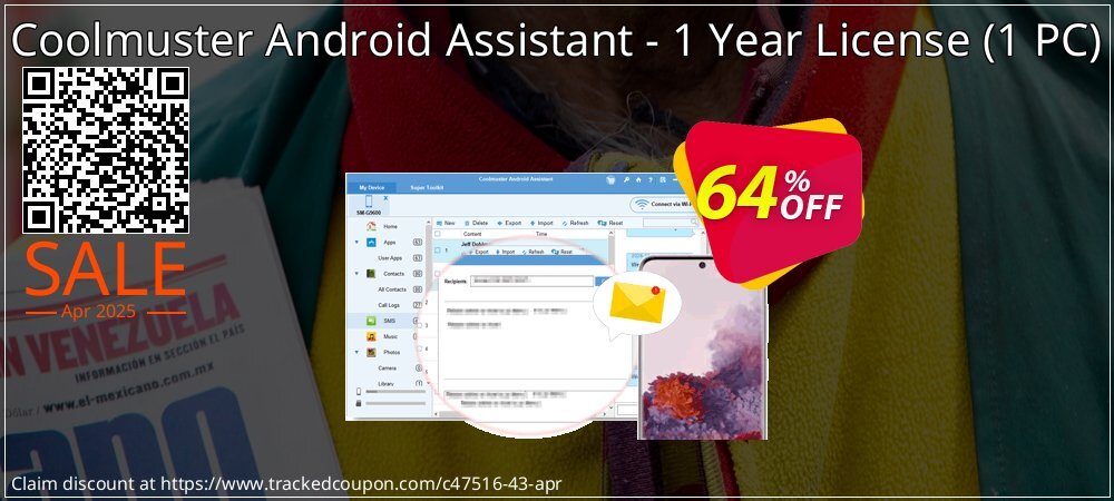 Coolmuster Android Assistant - 1 Year License - 1 PC  coupon on Easter Day offering sales