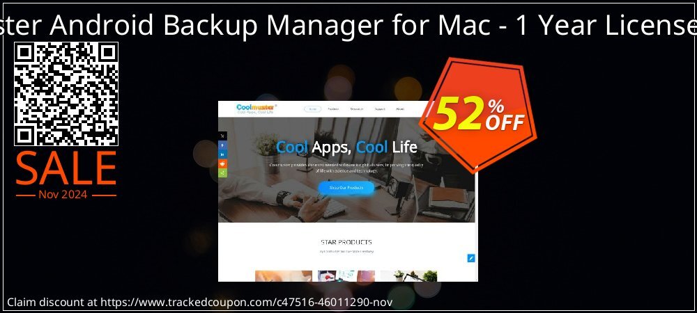 Coolmuster Android Backup Manager for Mac - 1 Year License - 10 PCs  coupon on Mother Day offering discount