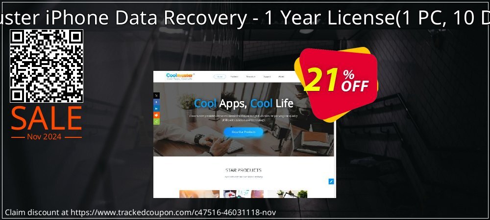 Coolmuster iPhone Data Recovery - 1 Year License - 1 PC, 10 Devices  coupon on Constitution Memorial Day offering sales