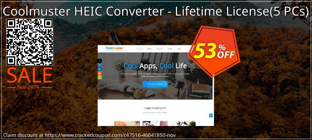 Coolmuster HEIC Converter - Lifetime License - 5 PCs  coupon on Mother Day sales