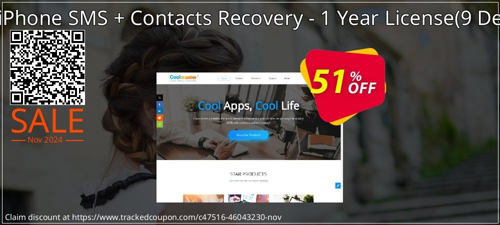 Coolmuster iPhone SMS + Contacts Recovery - 1 Year License - 9 Devices, 3 PCs  coupon on Mother Day discount