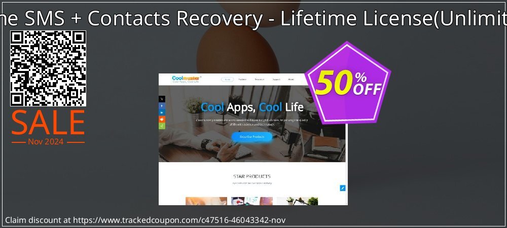 Coolmuster iPhone SMS + Contacts Recovery - Lifetime License - Unlimited Devices, 1 PC  coupon on Working Day discounts