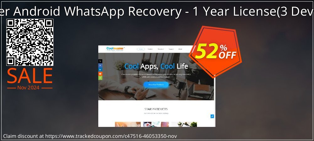 Coolmuster Android WhatsApp Recovery - 1 Year License - 3 Devices, 1 PC  coupon on Mother Day discounts