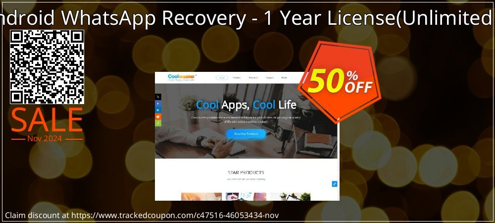 Coolmuster Android WhatsApp Recovery - 1 Year License - Unlimited Devices, 1 PC  coupon on World Password Day deals
