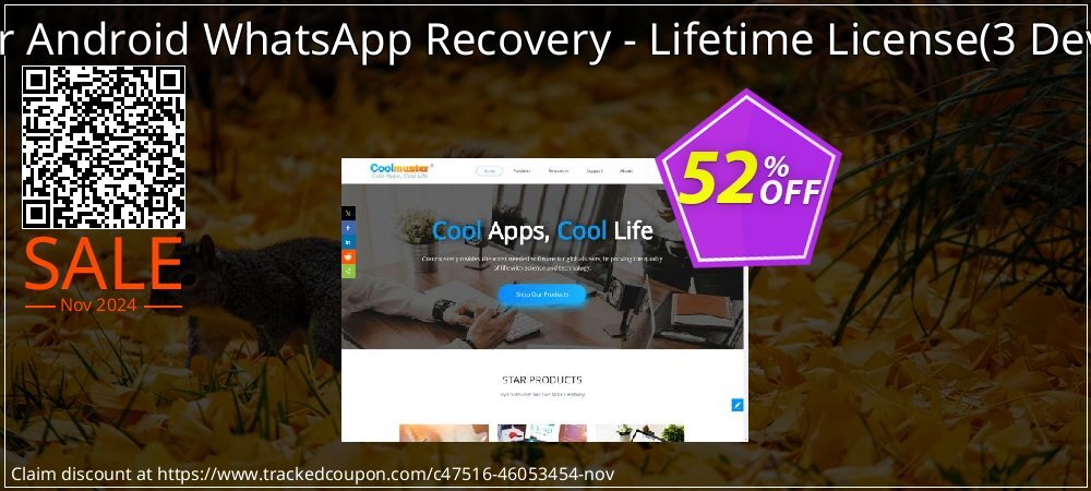 Coolmuster Android WhatsApp Recovery - Lifetime License - 3 Devices, 1 PC  coupon on World Password Day discount