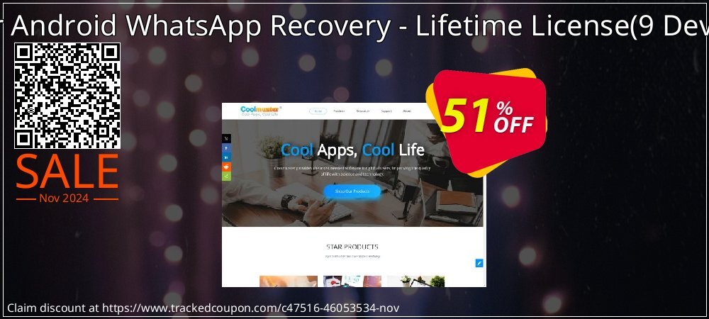 Coolmuster Android WhatsApp Recovery - Lifetime License - 9 Devices, 3 PCs  coupon on World Password Day offer
