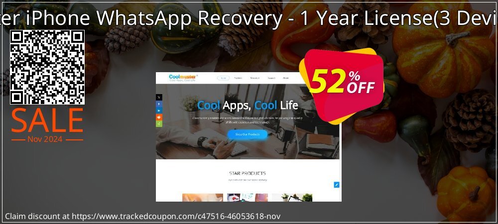 Coolmuster iPhone WhatsApp Recovery - 1 Year License - 3 Devices, 1 PC  coupon on Constitution Memorial Day offering sales