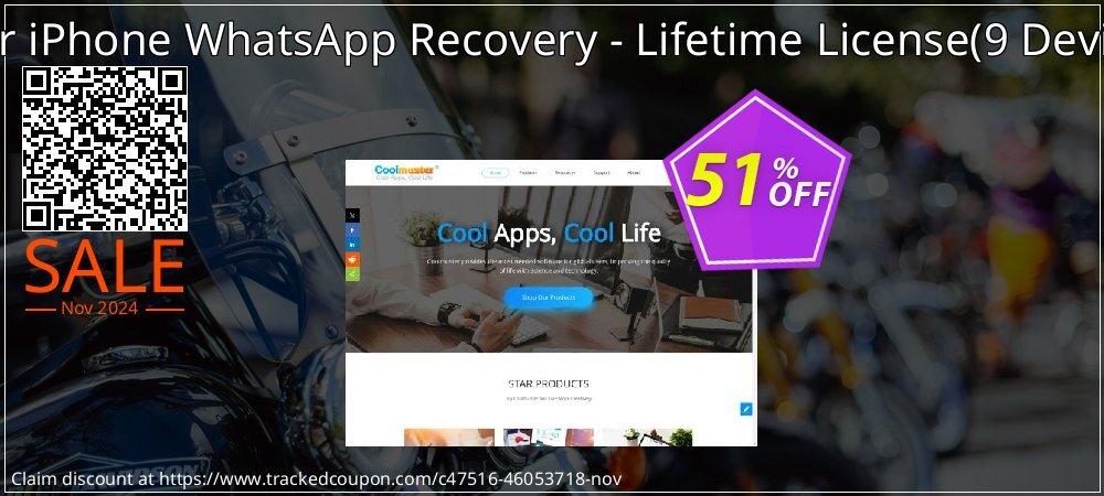 Coolmuster iPhone WhatsApp Recovery - Lifetime License - 9 Devices, 3 PCs  coupon on Constitution Memorial Day super sale