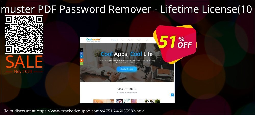 Coolmuster PDF Password Remover - Lifetime License - 10 PCs  coupon on Working Day discounts