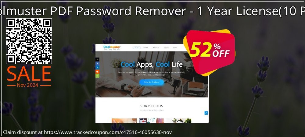 Coolmuster PDF Password Remover - 1 Year License - 10 PCs  coupon on National Walking Day sales