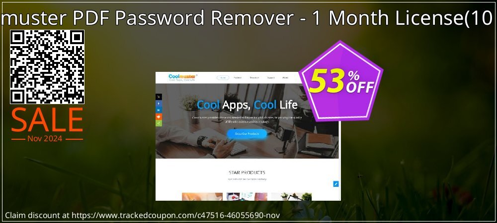 Coolmuster PDF Password Remover - 1 Month License - 10 PCs  coupon on National Walking Day super sale