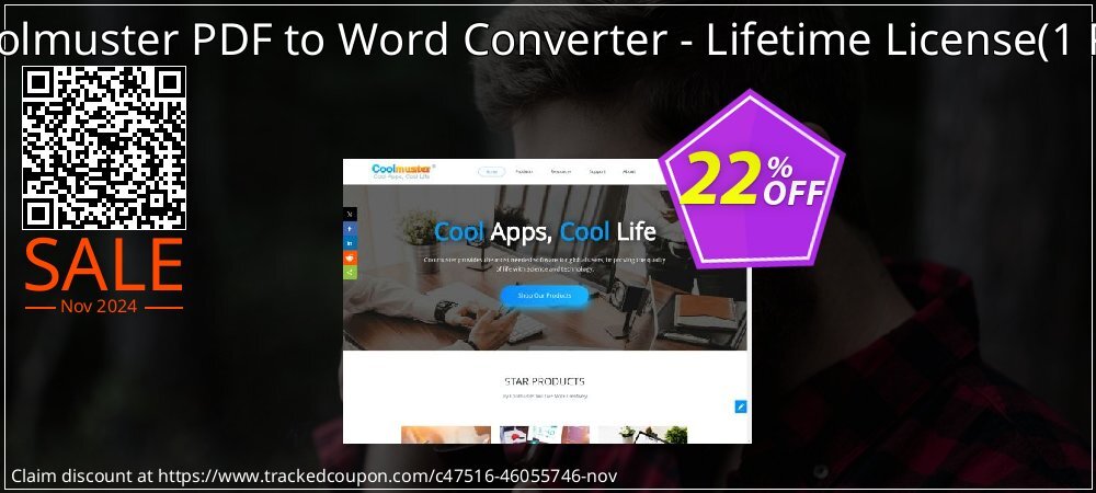 Coolmuster PDF to Word Converter - Lifetime License - 1 PC  coupon on World Party Day promotions