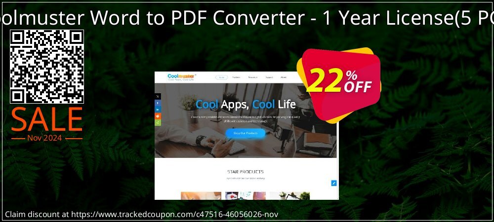 Coolmuster Word to PDF Converter - 1 Year License - 5 PCs  coupon on National Loyalty Day deals