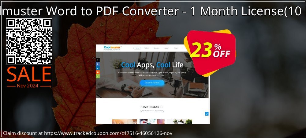 Coolmuster Word to PDF Converter - 1 Month License - 10 PCs  coupon on National Loyalty Day offer