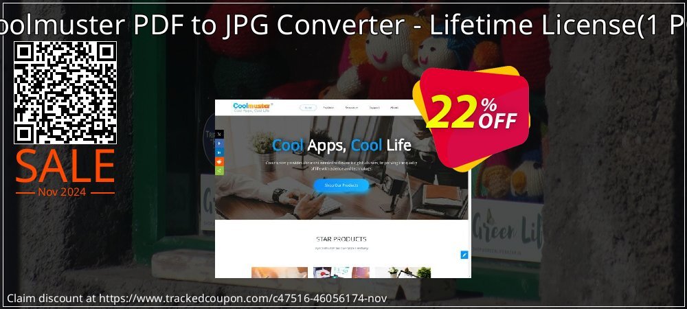 Coolmuster PDF to JPG Converter - Lifetime License - 1 PC  coupon on World Password Day offering sales