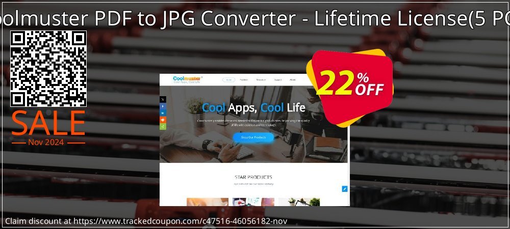 Coolmuster PDF to JPG Converter - Lifetime License - 5 PCs  coupon on Working Day offering discount