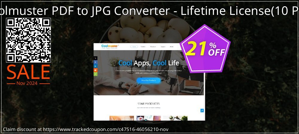 Coolmuster PDF to JPG Converter - Lifetime License - 10 PCs  coupon on Mother Day offering sales