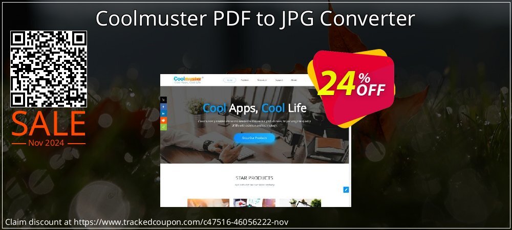 Coolmuster PDF to JPG Converter - 1 Year License - 1 PC  coupon on Working Day promotions