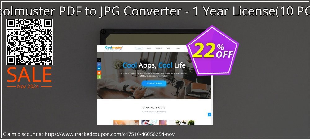Coolmuster PDF to JPG Converter - 1 Year License - 10 PCs  coupon on Tell a Lie Day discount
