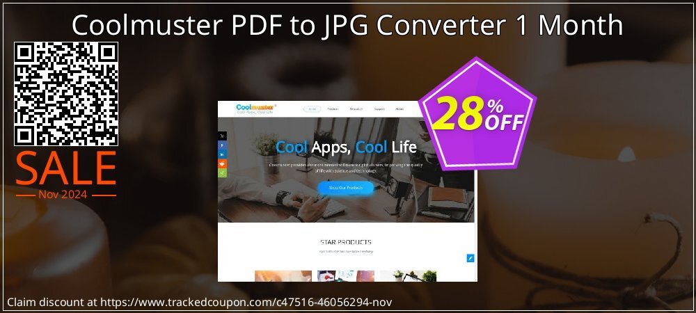 Coolmuster PDF to JPG Converter - 1 Month License - 1 PC  coupon on World Password Day promotions
