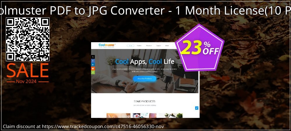 Coolmuster PDF to JPG Converter - 1 Month License - 10 PCs  coupon on Mother Day promotions