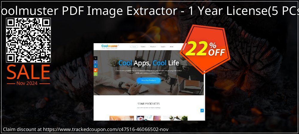 Coolmuster PDF Image Extractor - 1 Year License - 5 PCs  coupon on April Fools' Day sales
