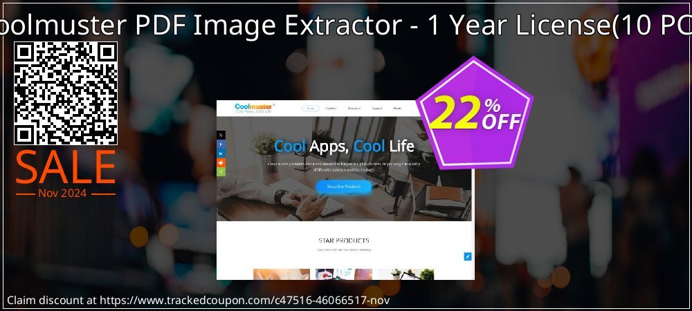 Coolmuster PDF Image Extractor - 1 Year License - 10 PCs  coupon on Working Day discounts