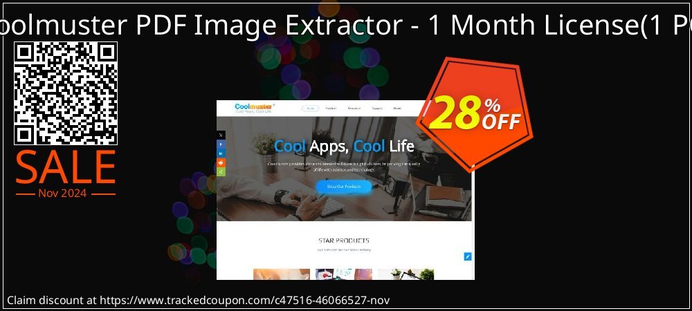 Coolmuster PDF Image Extractor - 1 Month License - 1 PC  coupon on Working Day promotions