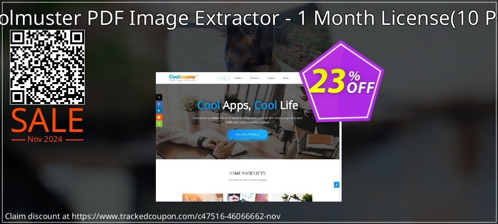 Coolmuster PDF Image Extractor - 1 Month License - 10 PCs  coupon on Working Day promotions