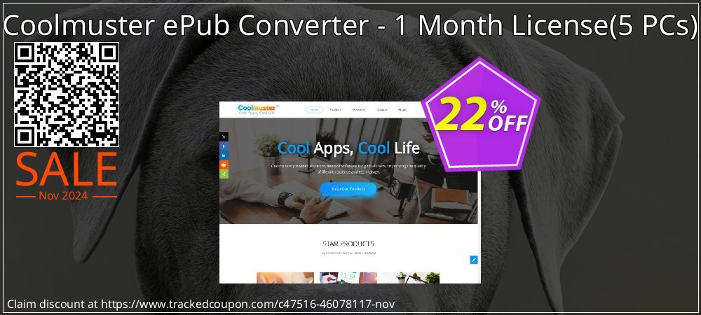 Coolmuster ePub Converter - 1 Month License - 5 PCs  coupon on April Fools' Day offering sales