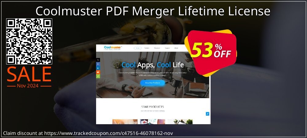 Coolmuster PDF Merger - Lifetime License - 1 PC  coupon on April Fools' Day offering sales