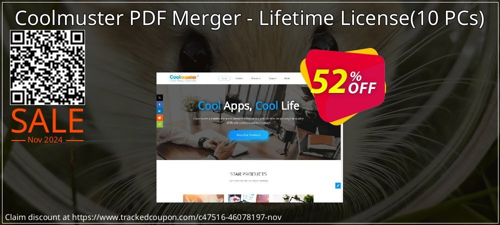Coolmuster PDF Merger - Lifetime License - 10 PCs  coupon on Working Day offering sales