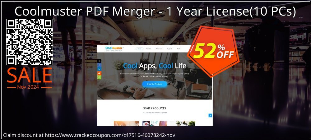 Coolmuster PDF Merger - 1 Year License - 10 PCs  coupon on Working Day offering sales