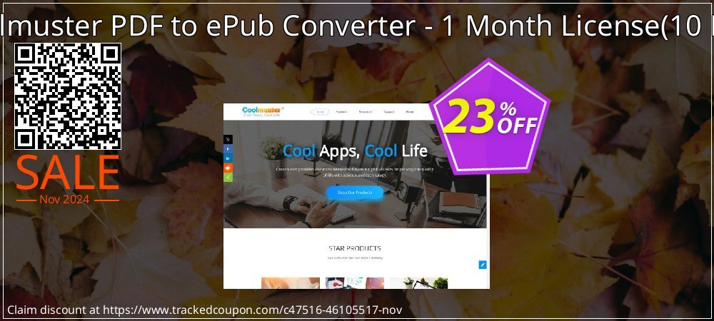 Coolmuster PDF to ePub Converter - 1 Month License - 10 PCs  coupon on Working Day deals