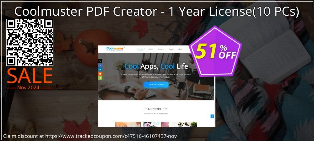 Coolmuster PDF Creator - 1 Year License - 10 PCs  coupon on April Fools' Day discount