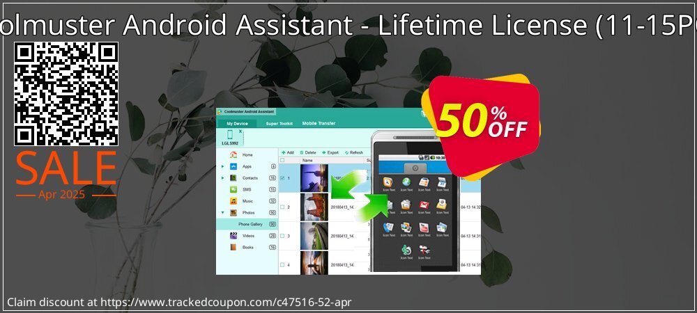 Coolmuster Android Assistant - Lifetime License - 15 PCs  coupon on April Fools' Day offering sales