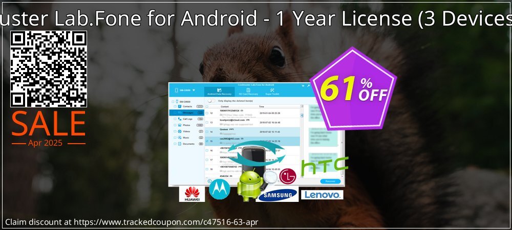 Coolmuster Lab.Fone for Android - 1 Year License  coupon on Virtual Vacation Day super sale