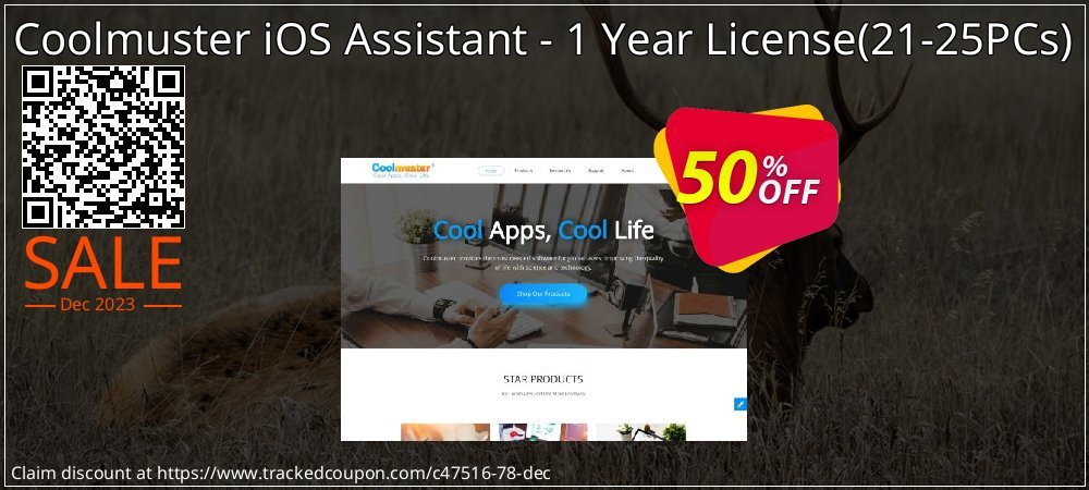 Coolmuster iOS Assistant - 1 Year License - 21-25PCs  coupon on Easter Day offering discount