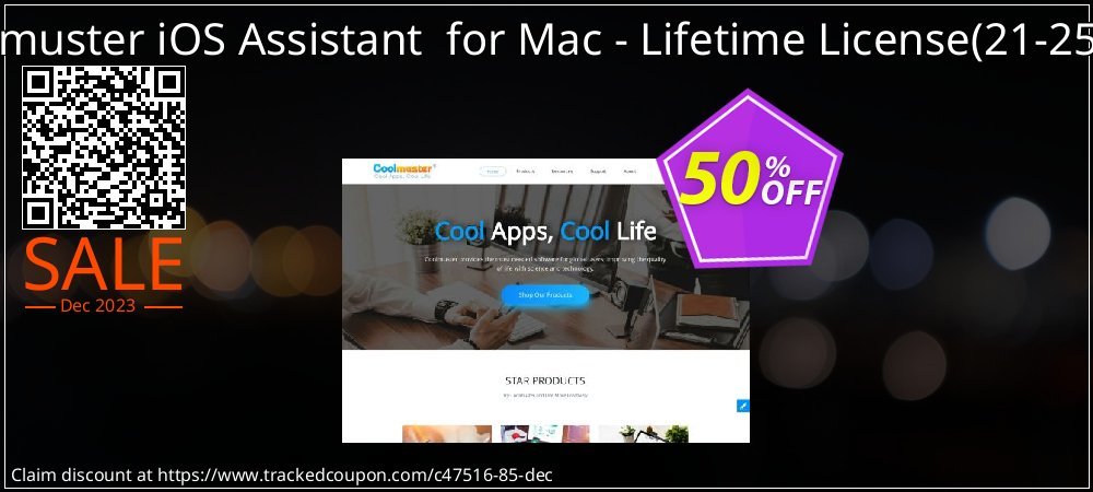 Coolmuster iOS Assistant  for Mac - Lifetime License - 21-25PCs  coupon on National Walking Day offer