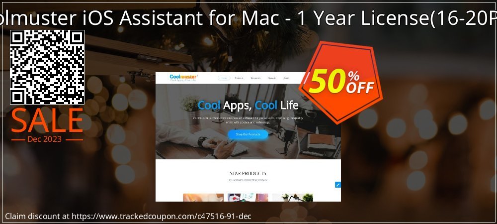 Coolmuster iOS Assistant for Mac - 1 Year License - 16-20PCs  coupon on World Party Day promotions