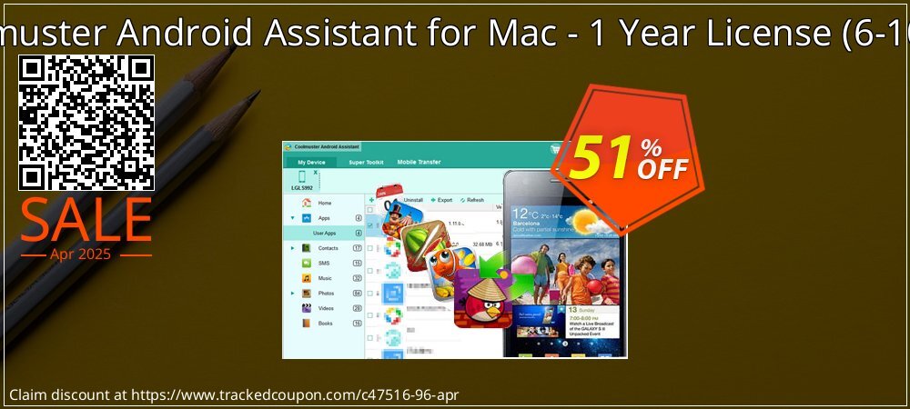 Coolmuster Android Assistant for Mac - 1 Year License - 10 PCs  coupon on World Party Day offering discount