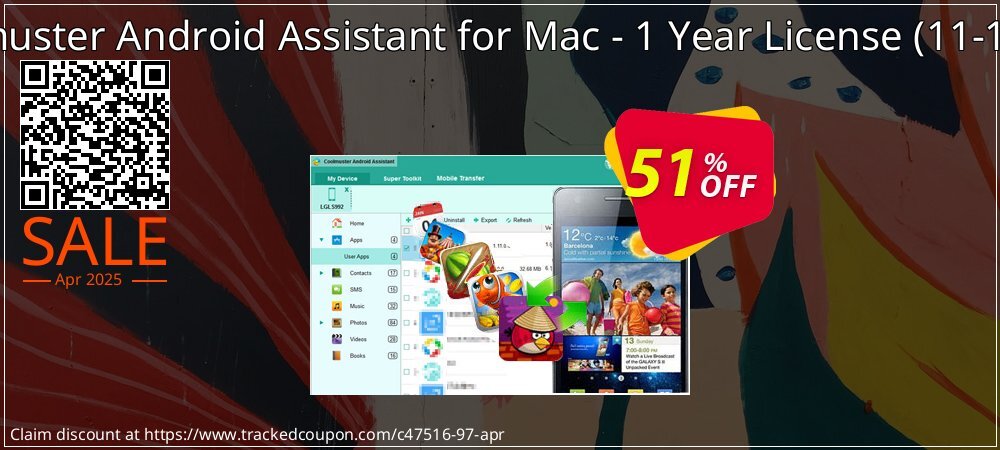 Coolmuster Android Assistant for Mac - 1 Year License - 15 PCs  coupon on April Fools' Day offering sales