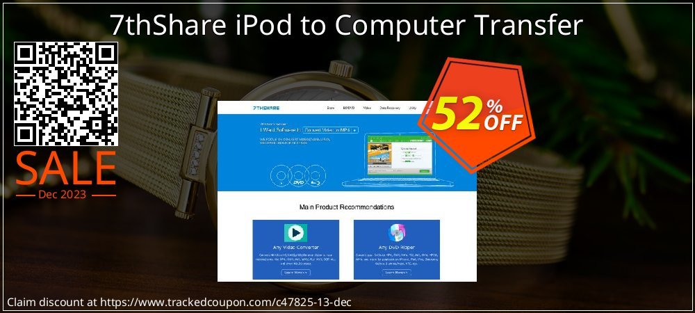 7thShare iPod to Computer Transfer coupon on Virtual Vacation Day offering discount
