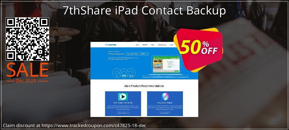 7thShare iPad Contact Backup coupon on Virtual Vacation Day sales