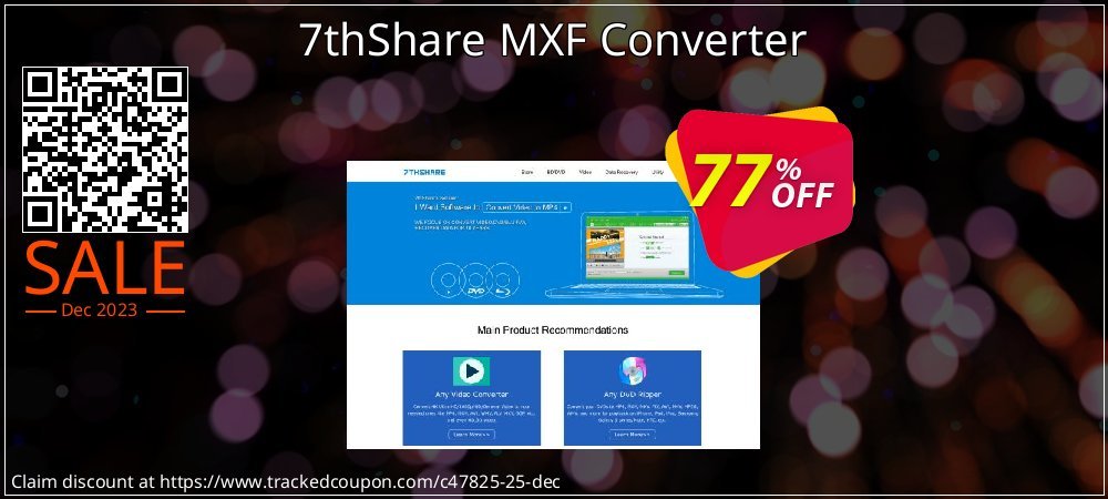 7thShare MXF Converter coupon on World Backup Day discounts