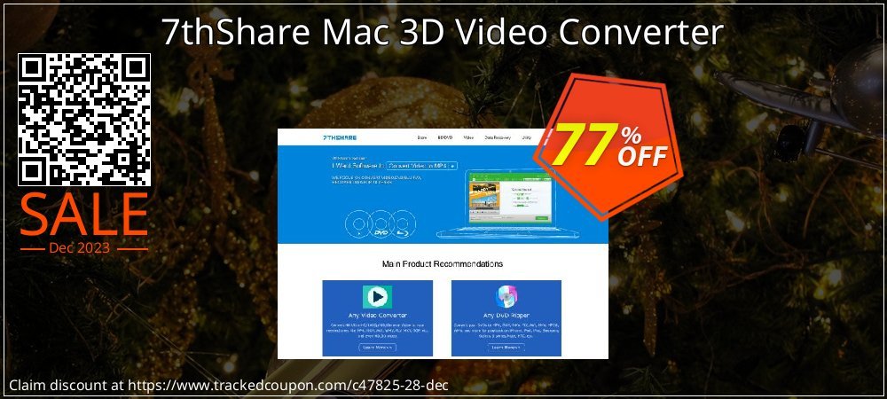 7thShare Mac 3D Video Converter coupon on Easter Day offer