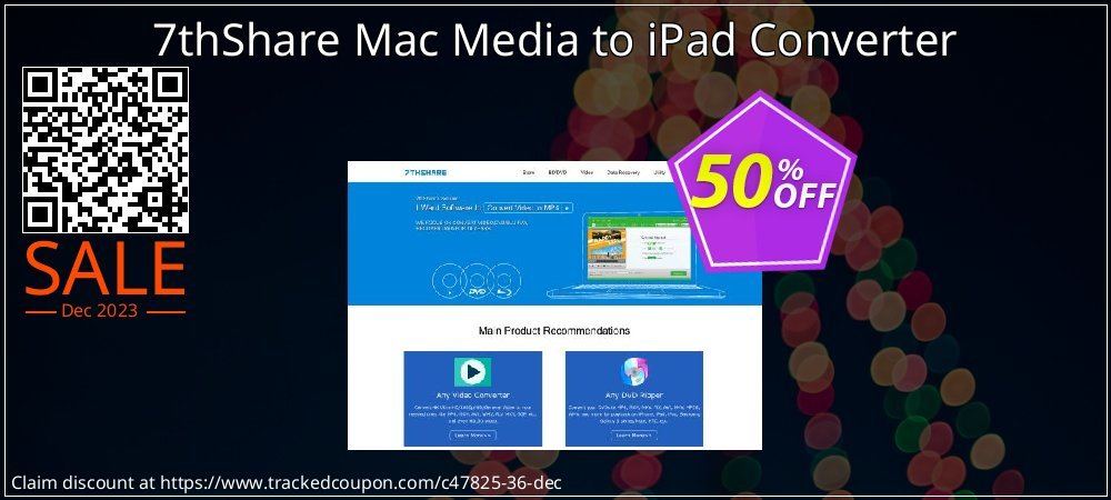 7thShare Mac Media to iPad Converter coupon on World Party Day deals
