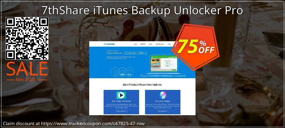 7thShare iTunes Backup Unlocker Pro coupon on Working Day offering discount