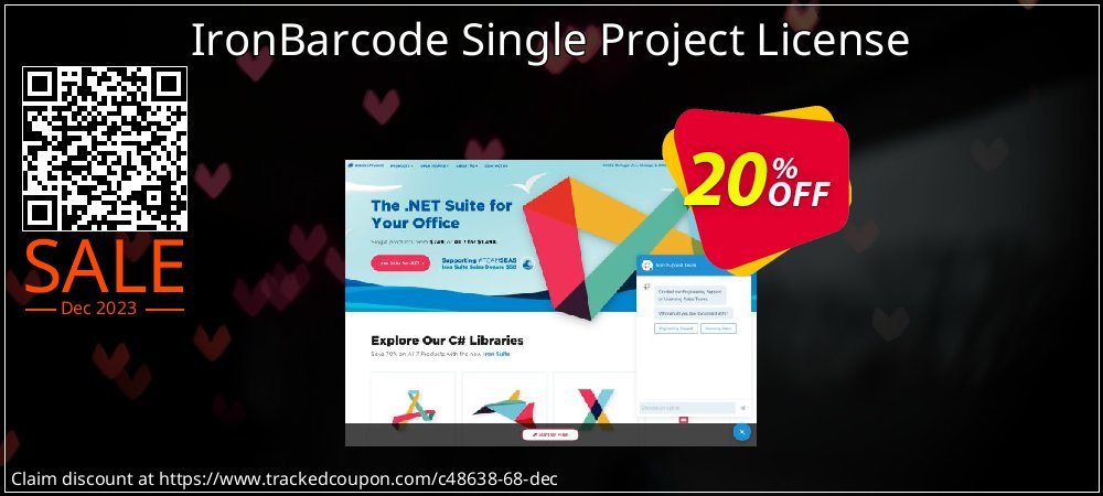 IronBarcode Single Project License coupon on Easter Day sales