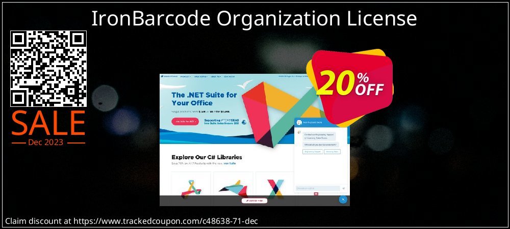 IronBarcode Organization License coupon on World Party Day discount